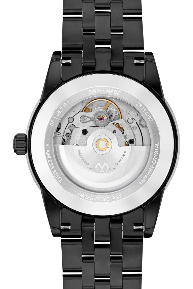 Museum Classic Automatic Bracelet Watch, 40mm, Alternate, color, BLACK/ BLACK