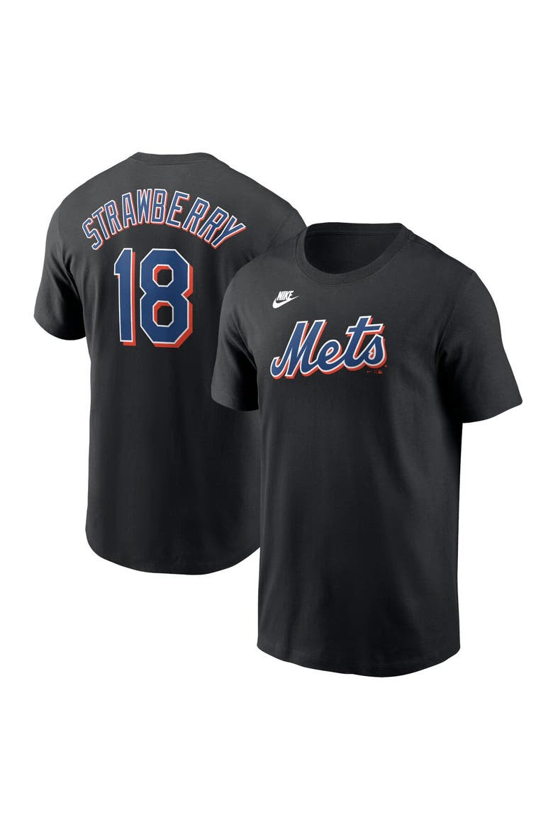 Men's Nike Darryl Strawberry Black New York Mets Fuse Name & Number T-Shirt, Main, color, Black