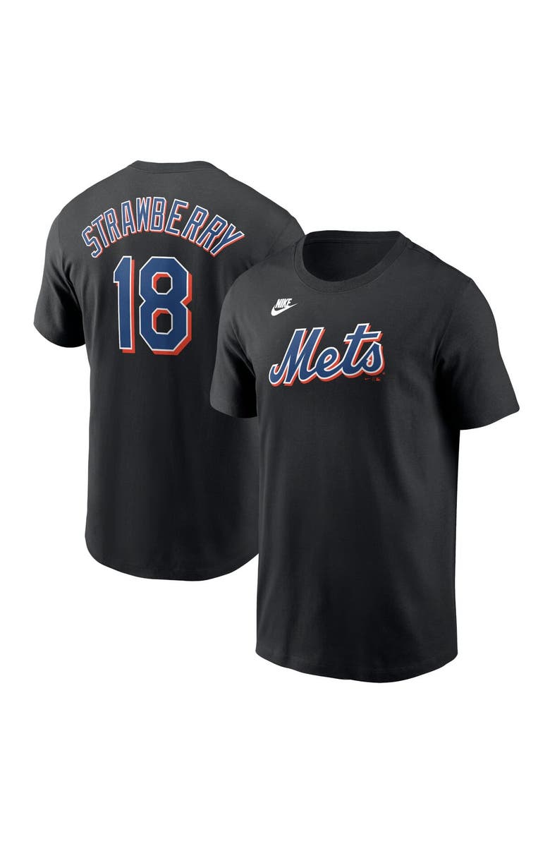 Nike Men's Nike Darryl Strawberry Black New York Mets Fuse Name & Number T-Shirt, Main, color,