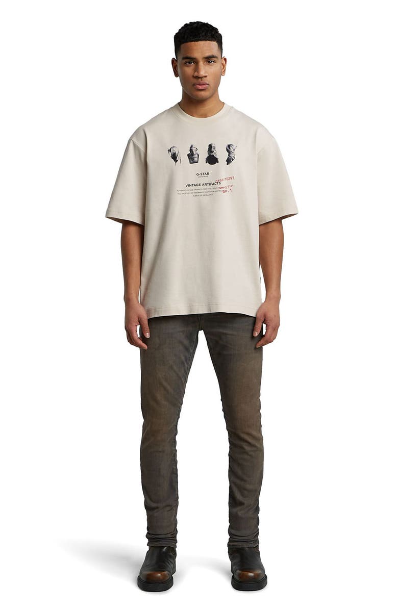 G-STAR Artifacts Boxy Organic Cotton Graphic T-Shirt, Alternate, color, Whitebait