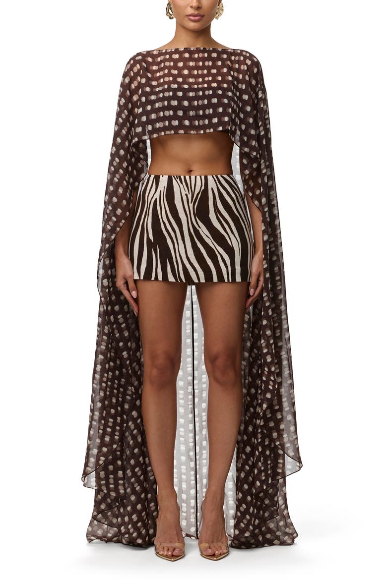 Zebra Print Miniskirt, Alternate, color, WILD RIVIERA