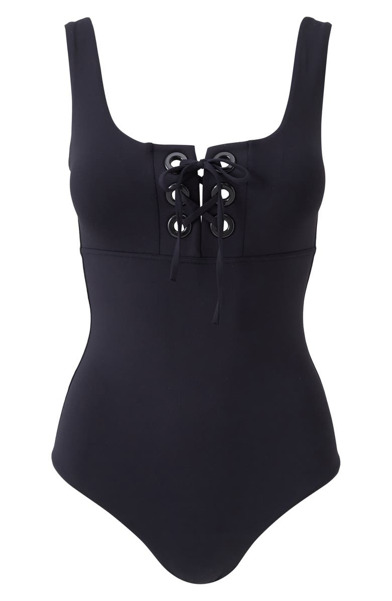 Melissa Odabash London One-Piece Swimsuit, Alternate, color, Black