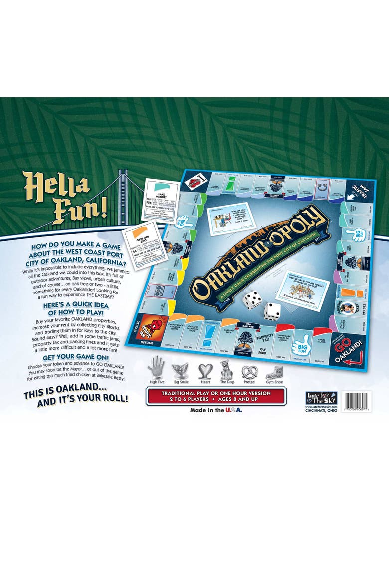 Oakland Opoly Board Game, Alternate, color, Multicolored
