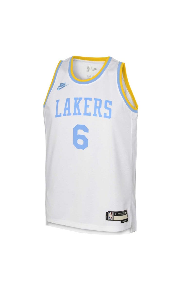 Nike Youth Nike LeBron James White Los Angeles Lakers 2022/23 Swingman Jersey - Classic Edition, Alternate, color,