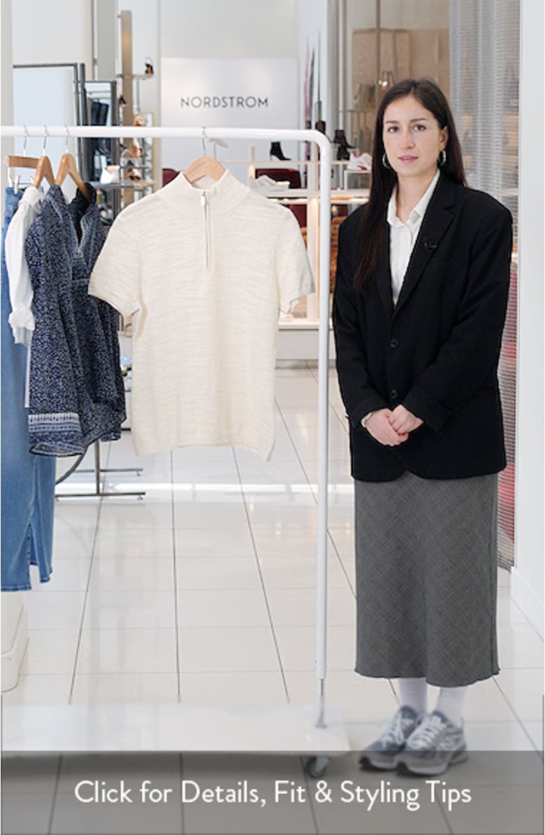Stevie Half Zip Linen & Organic Cotton Sweater, sales video thumbnail