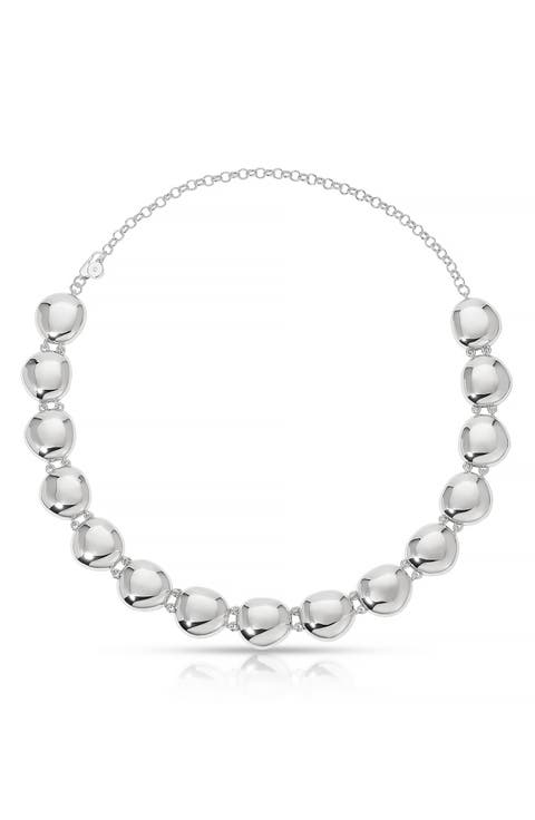 Polished Pebble Frontal Necklace