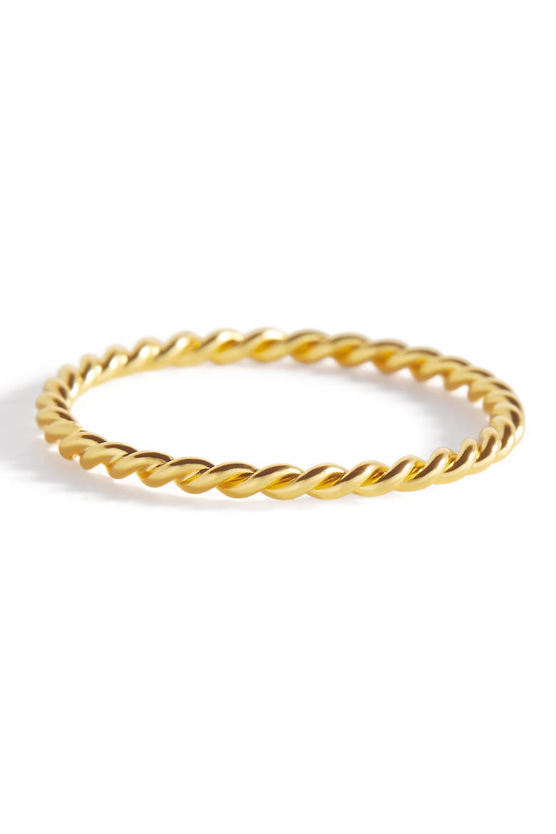 Dainty Braided Stacking Ring, Alternate, color, 18k Gold over Sterling Silver
