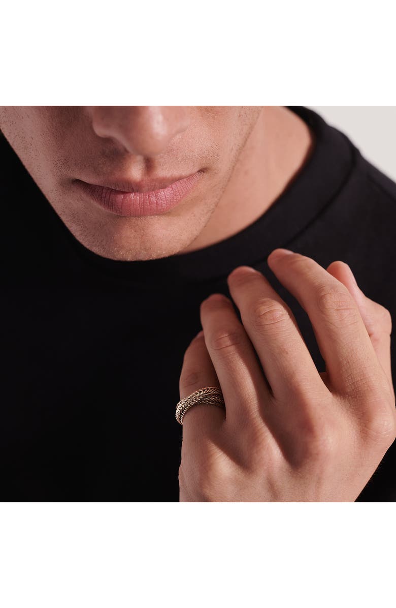 John Hardy Icon Chevron Crossover Ring, 4.5MM, Alternate, color, Gold