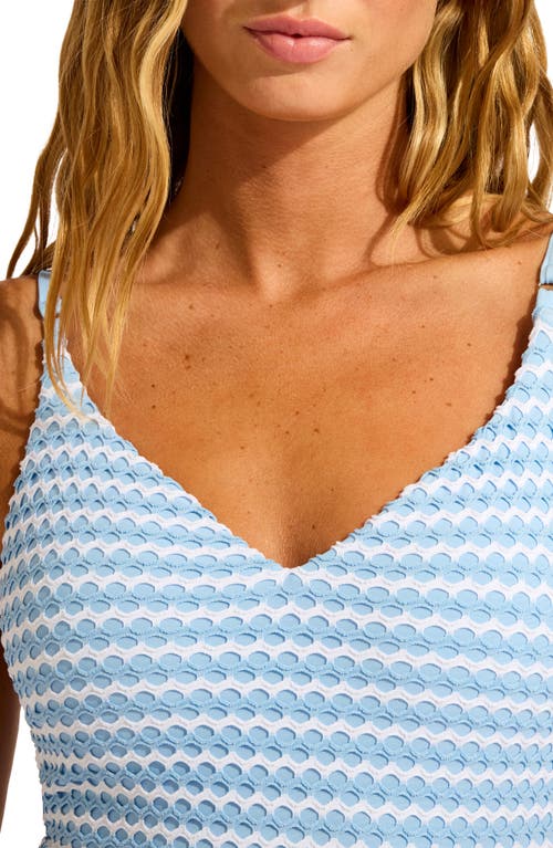 Seafolly Mesh Effect One-piece Swimsuit In Blue