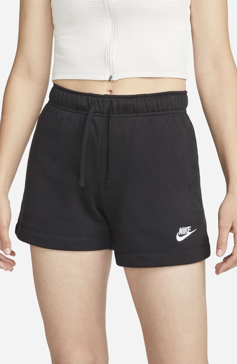 Nike Club Fleece Shorts, Alternate, color, 010 Black/White