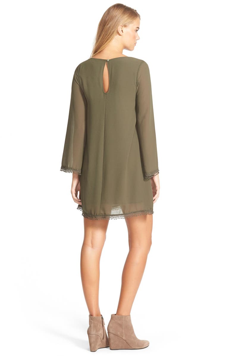 Dee Elly dee elle Long Sleeve Swingy Shift Dress, Alternate, color, 