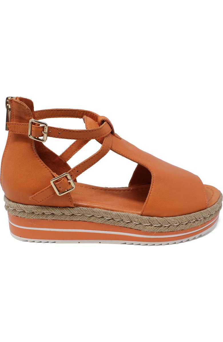 DJANGO AND JULIETTE Alexys Flatform Sandal, Alternate, color, Orange Leather