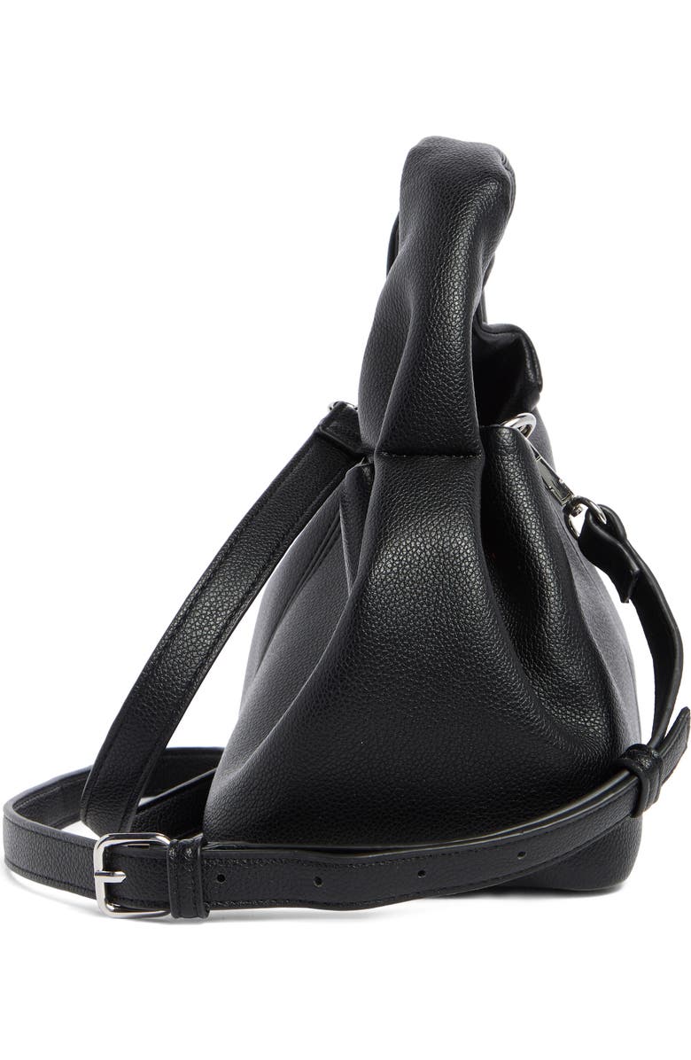 BCBG Mini Pleated Top Handle Satchel, Alternate, color, Black