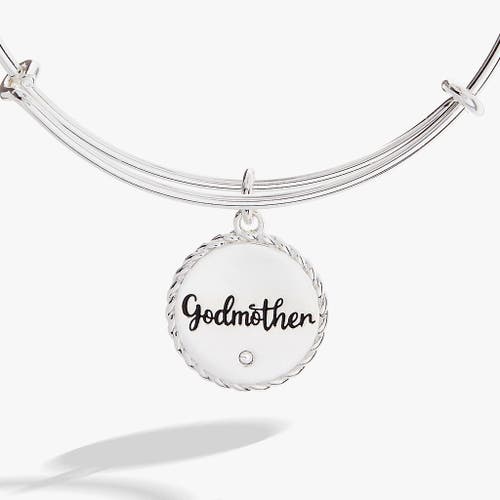 Alex And Ani Godmother Charm Bangle Bracelet In Silver