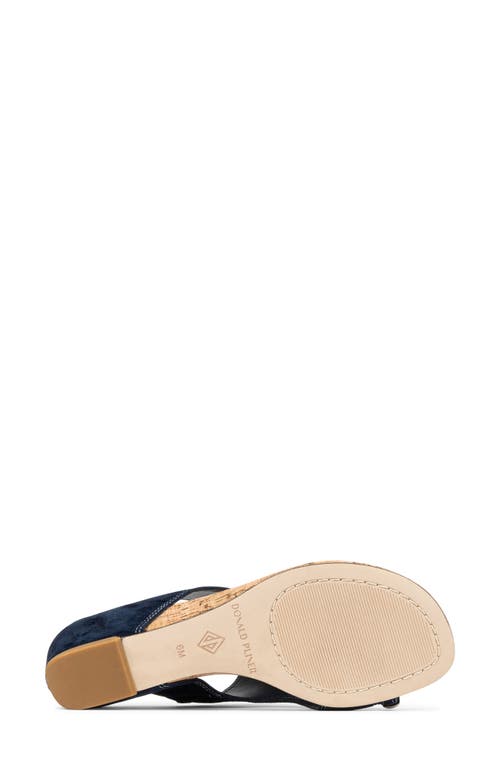 Donald Pliner Vesna Toe Loop Wedge Sandal In Blue