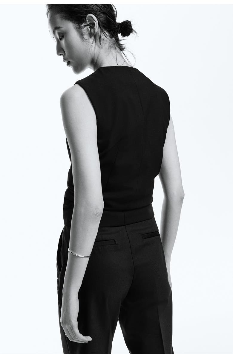 H&M Cigarette Trousers, Alternate, color, Black