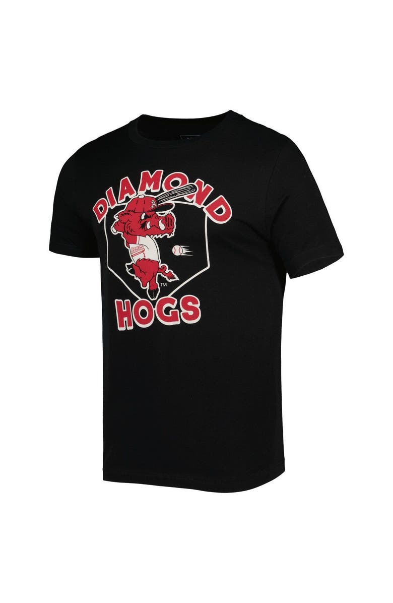 HOMEFIELD Men's Homefield Black Arkansas Razorbacks Diamond Vintage T-Shirt, Alternate, color, 