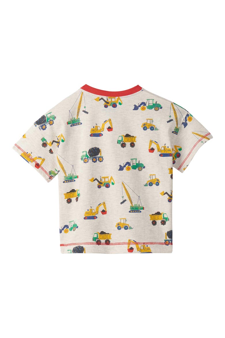 Kids' Construction Print Pocket T-Shirt, Alternate, color, OATMEAL