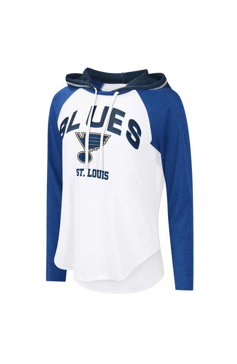 G-III 4HER BY CARL BANKS Women's G-III 4Her by Carl Banks White St. Louis Blues VIP Raglan Long Sleeve Hoodie T-Shirt, Alternate, color, White