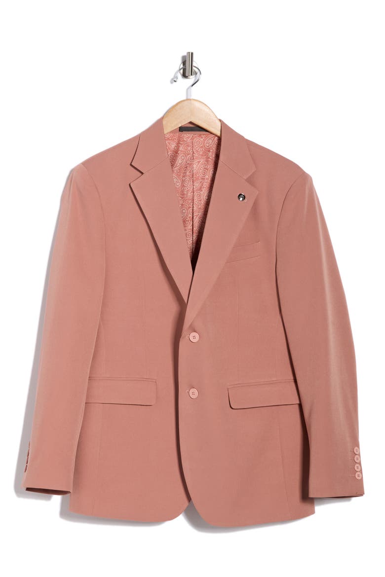 Slim Fit Cotton Blend Blazer, Alternate, color, DUSTY PINK