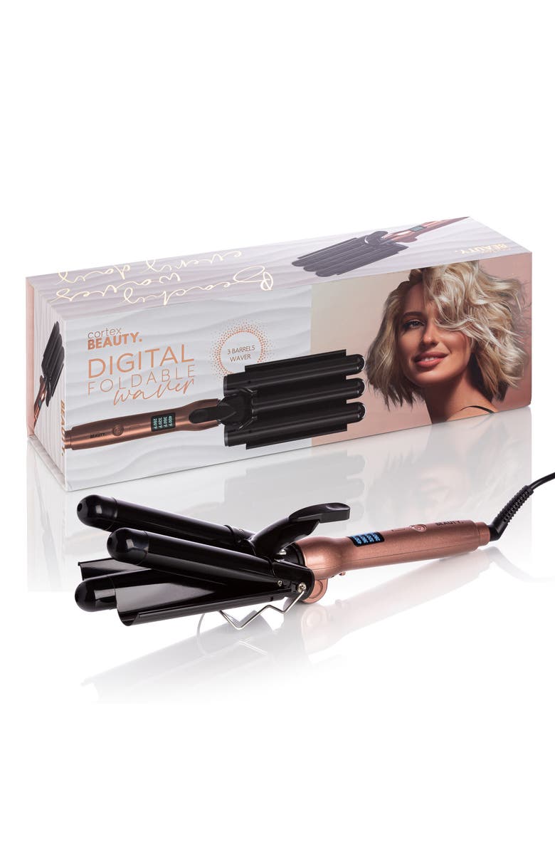 CORTEX BEAUTY Digital & Foldable 1-Inch Three Barrel Weaver, Alternate, color, Multi