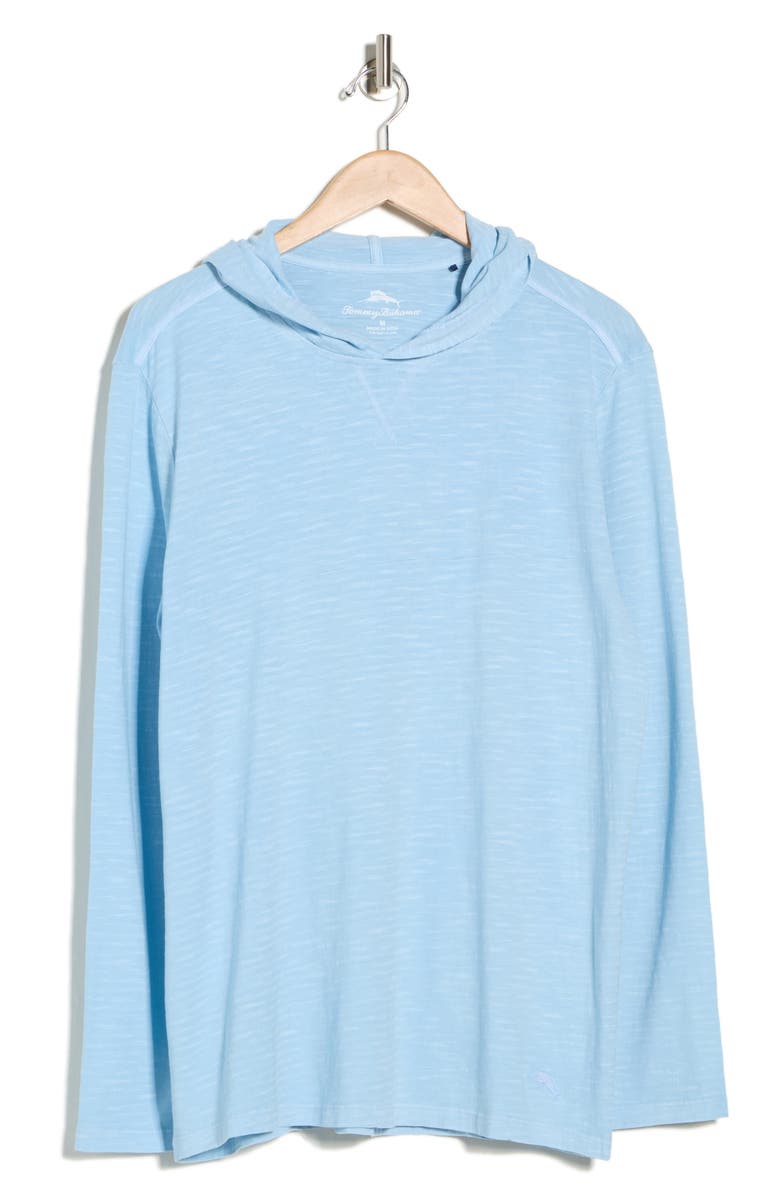 Tommy Bahama Keys Escape Cotton Hoodie, Alternate, color, Chambray Blue