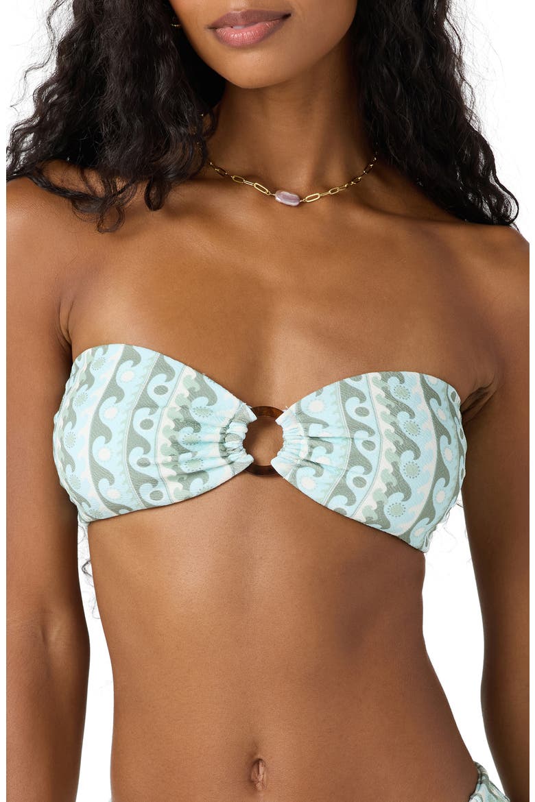 Balearic Waves Coast Bandeau Bikini Top, Main, color, STARLIGHT BLUE