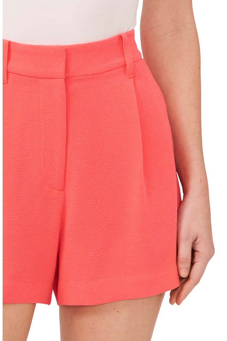Pleated High Waist Shorts, Alternate, color, CALYPSO CORAL PINK