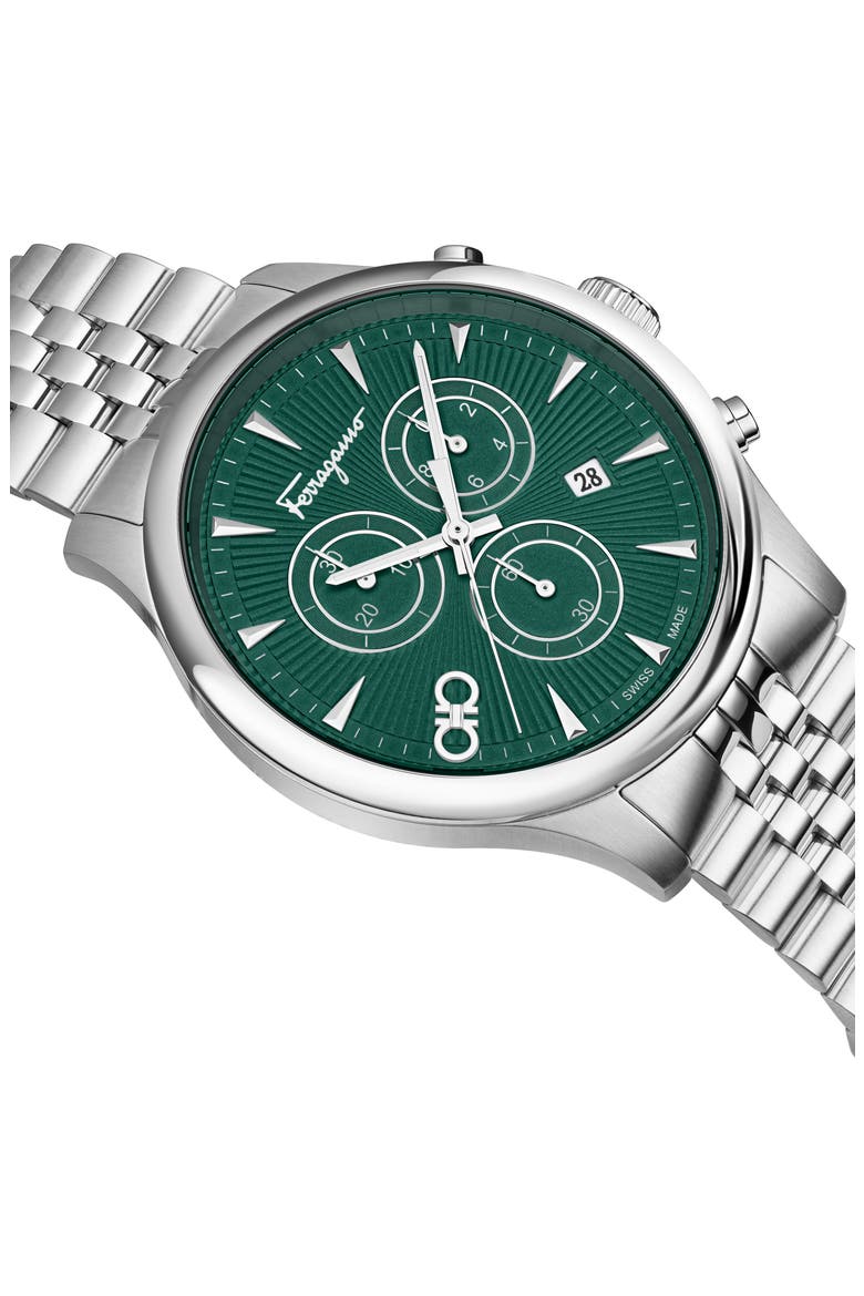 Duo Chronograph Bracelet Watch, 42mm, Alternate, color, STAINLESS STEEL
