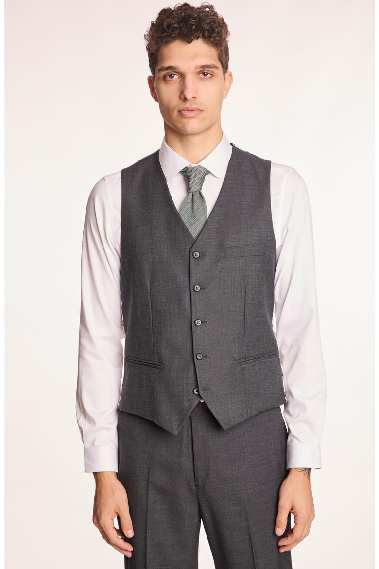 Eaton Modern Fit Vest, Alternate, color, CHARCOAL SHARK