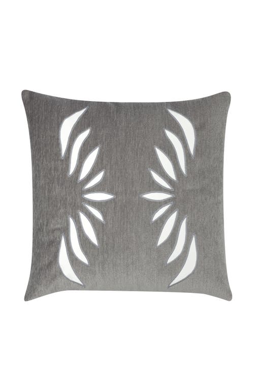 Elaine Smith Heritage Velvet Hand Embroidered Cut Out Indoor & Outdoor Woven Accent Pillow