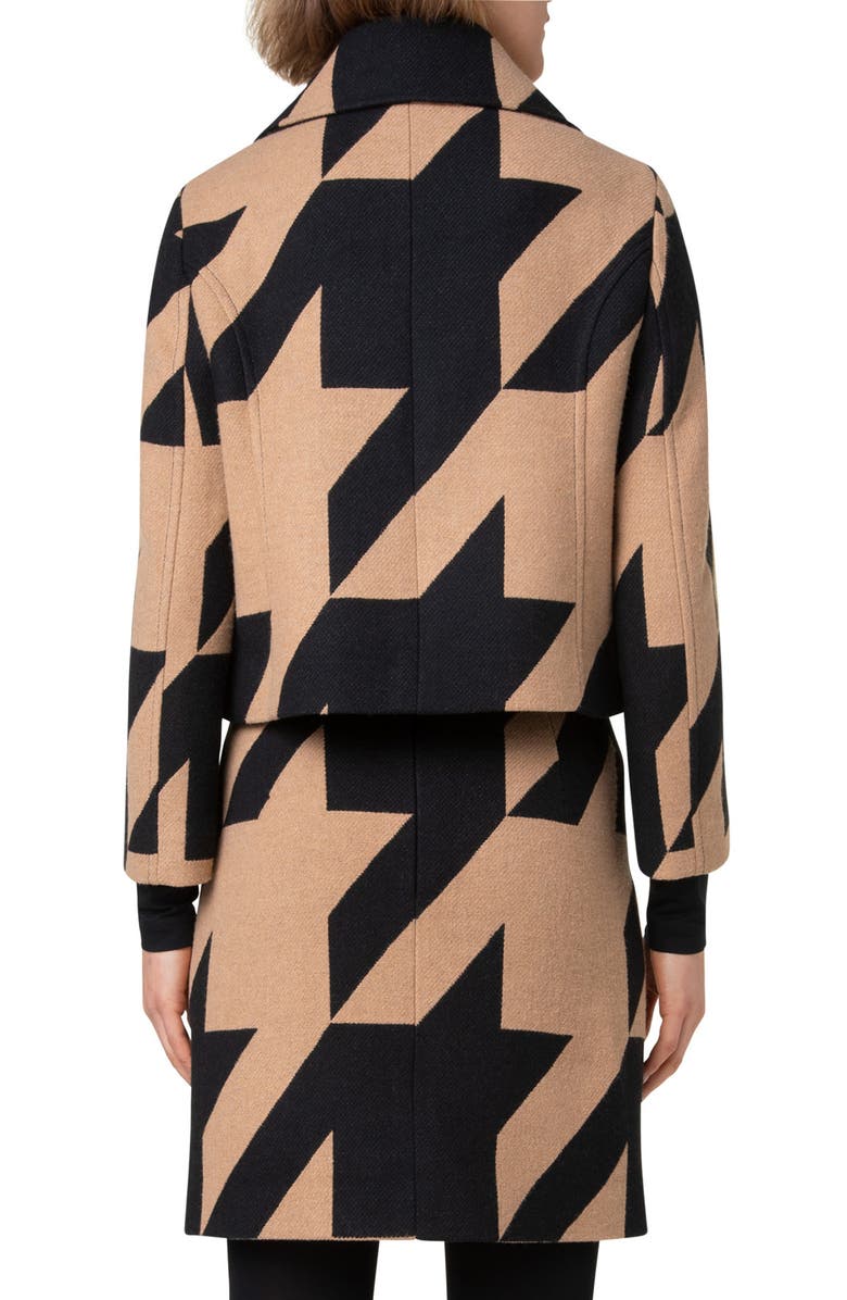 Akris punto Houndstooth Boxy Crop Jacket, Alternate, color,