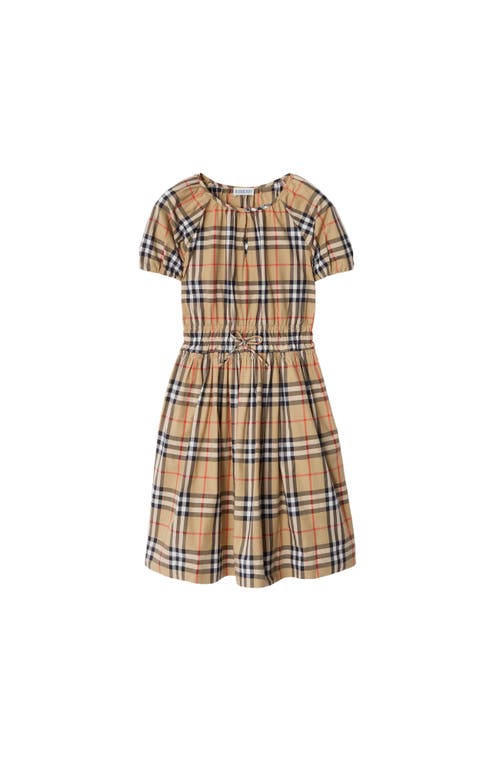 Burberry Check Cotton Dress In Animal Print