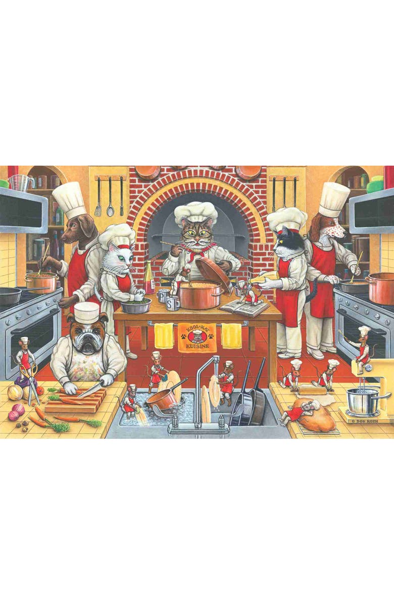 Anatolian Kool Kat Kuisine 500 piece Jigsaw Puzzle for Adults, Alternate, color, Multicolor