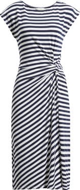 Caslon® Twist Cotton Blend Knit Midi Dress