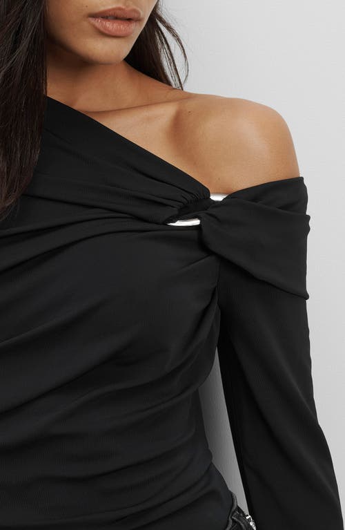 Veronica Beard Lozea One-shoulder Top In Black