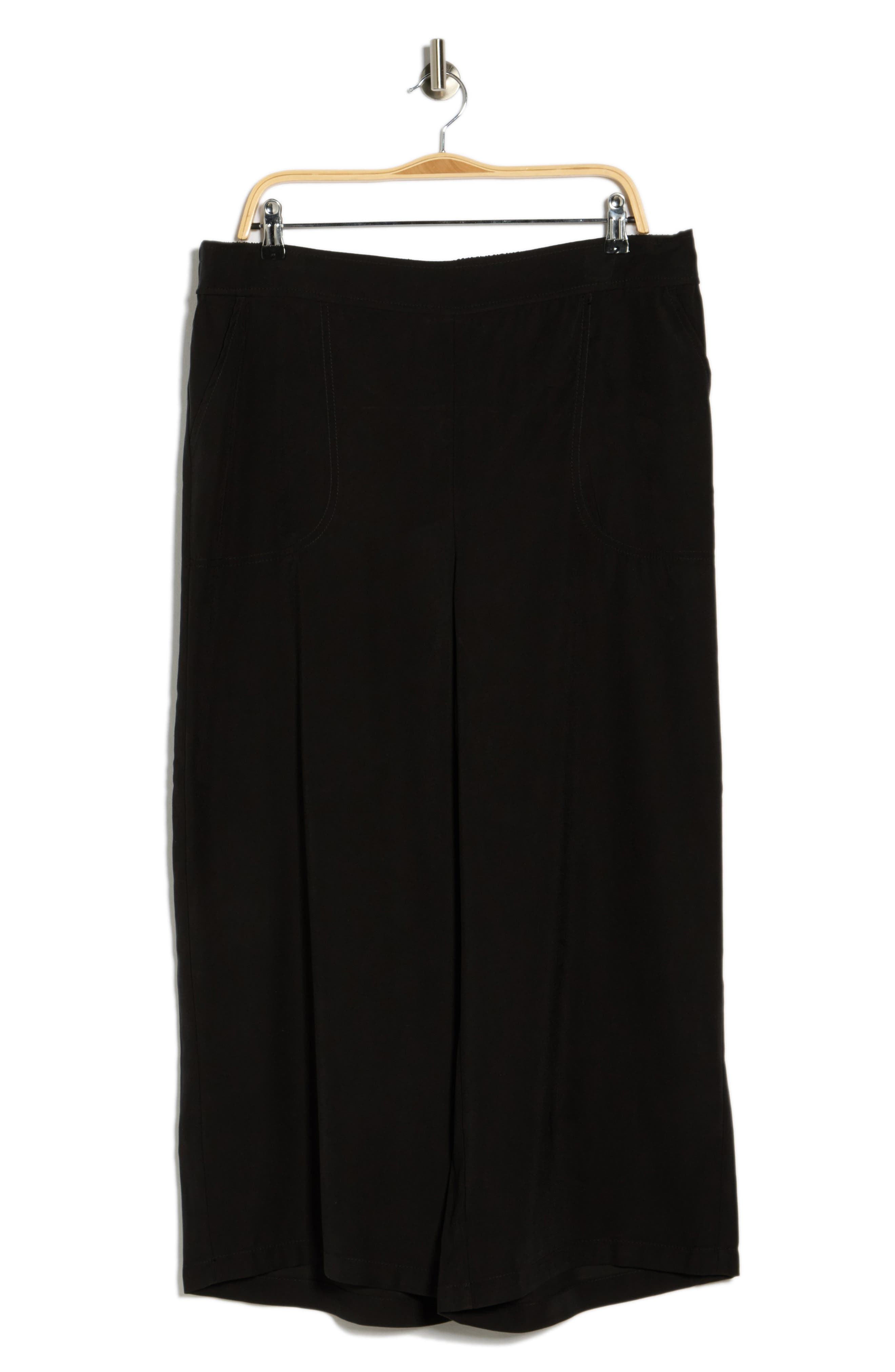 MAX STUDIO Brushed Twill Crop Wide Leg Pants