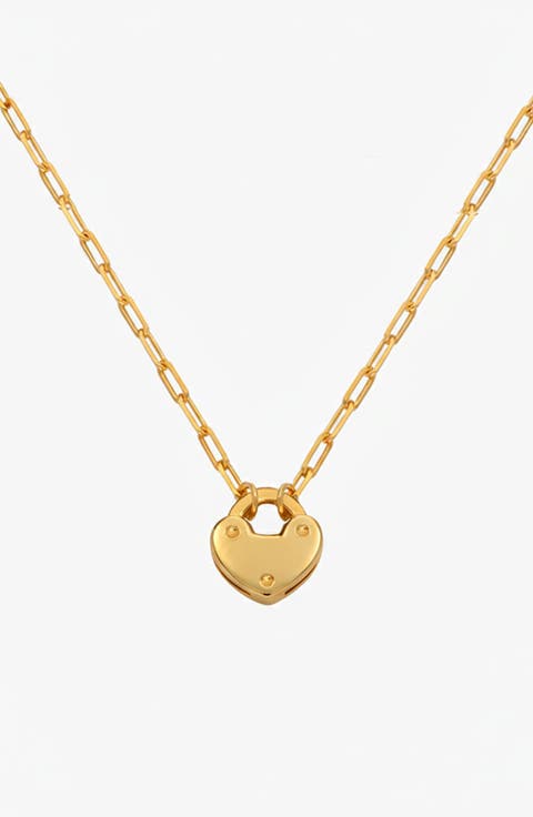 Heart Charm Lock Necklace