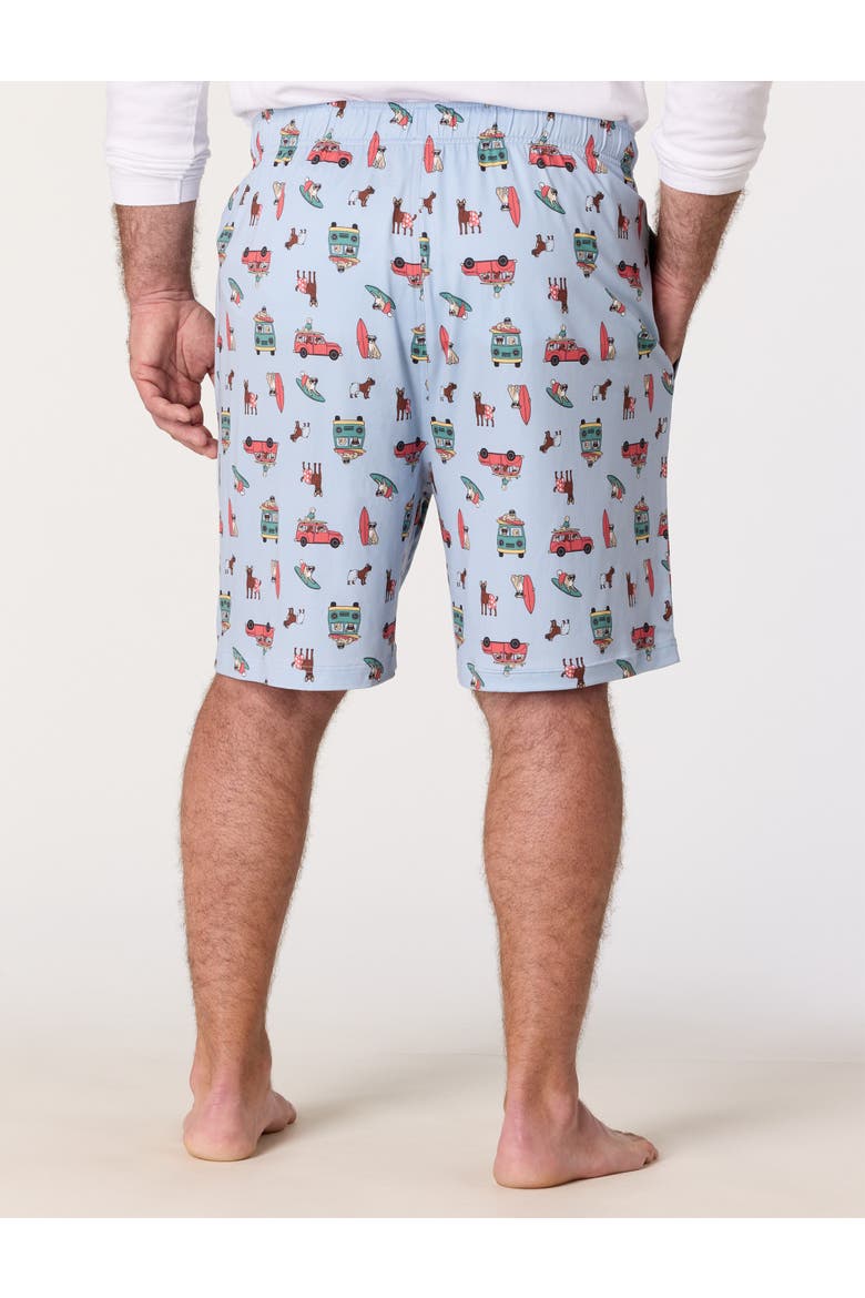 Big & Tall Dog Print Lounge Shorts, Alternate, color, BLUE MULTI