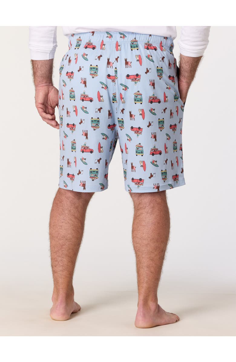 Harbor Bay by DXL Big & Tall Dog Print Lounge Shorts, Alternate, color, Blue Multi