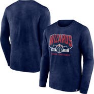 FANATICS Men's Fanatics Branded Heather Navy Washington Wizards Front Court Press Snow Wash Long Sleeve T-Shirt