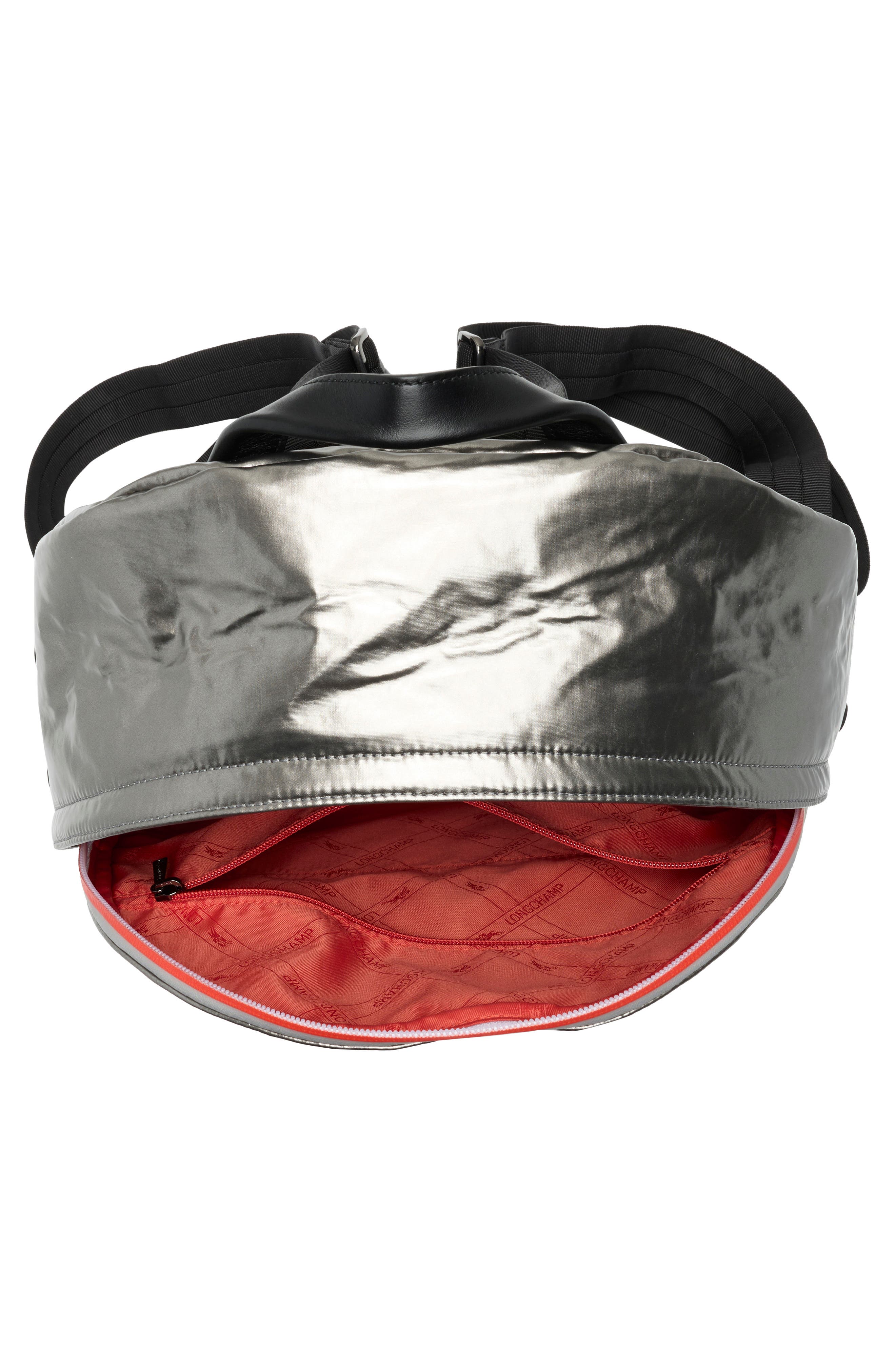 Longchamp Astro Backpack, Alternate, color, Silver