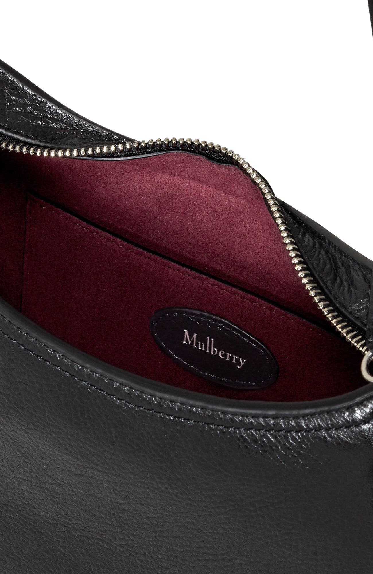 Mulberry Small Hackney Shoulder Bag, Alternate, color, Black