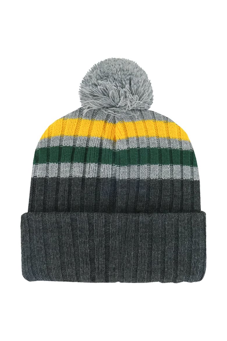 Men's '47 Gray Oakland Athletics Stack Cuffed Knit Hat with Pom, Alternate, color, Gray