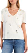 Billy T Wild Meadow Embroidered Puff Sleeve Cotton T-Shirt