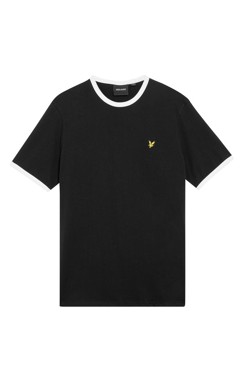 Lyle & Scott Ringer T-shirt, Alternate, color, Jet Black/ White