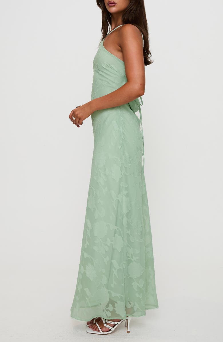 Princess Polly Zoelle Floral Jacquard Strappy Back Gown, Alternate, color, 