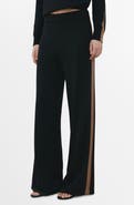 MANGO Contrast Stripe Knit Pants