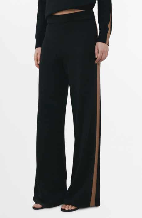 Contrast Stripe Knit Pants