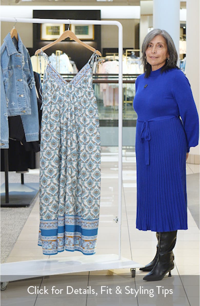 Sorrento Stroll Print Maxi Dress, sales video thumbnail